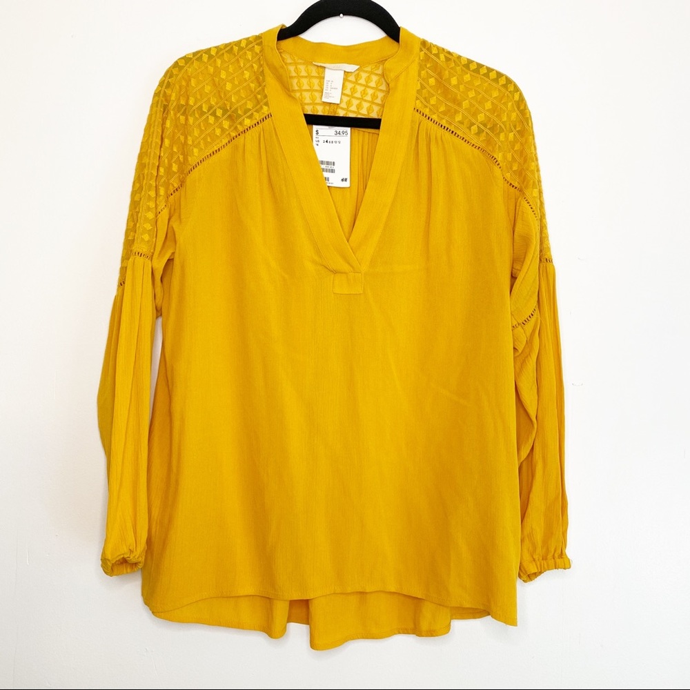 🌟 SALE H&M Peasant Long sleeve Blouse